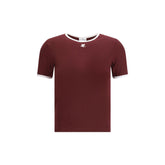 Courrèges Bordeaux Cotton T-Shirt